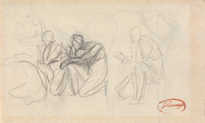 Three Kneeling Figures by George Romney